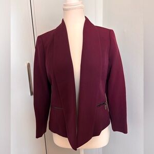 Kasper Burgundy Blazer Modern Minimalist Design